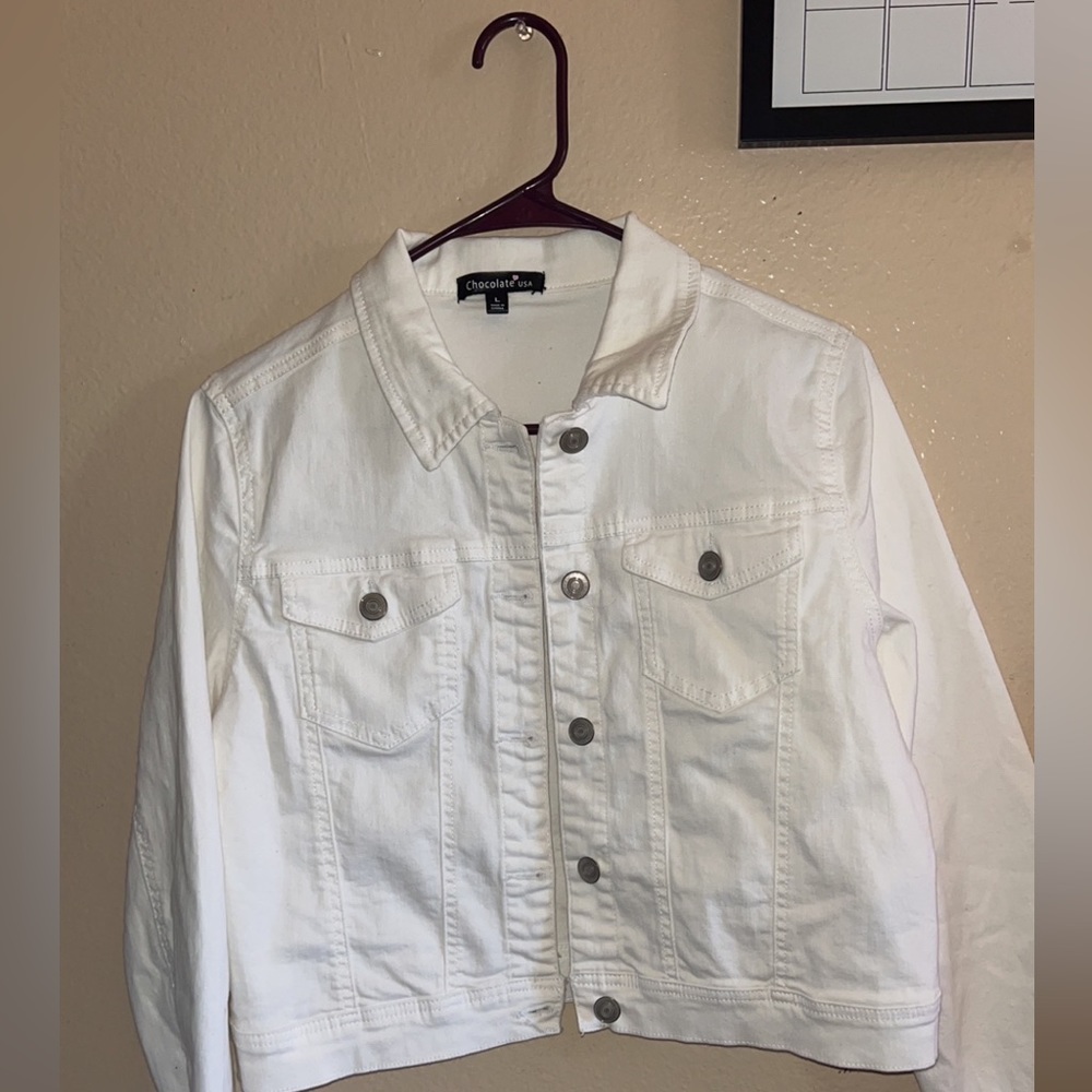 White jean jacket
